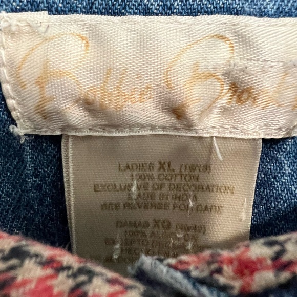 Bobbie Brooks Vintage Fashion Embroidered Denim Shirt Women’s Size XL - Picture 5 of 6